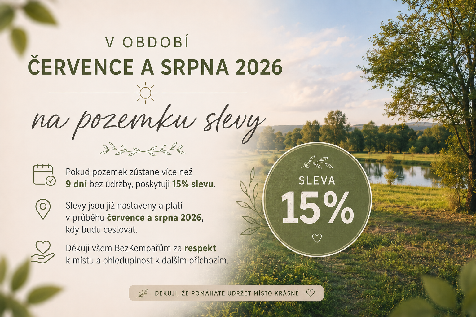 Slevy v červenci a srpnu 2026
